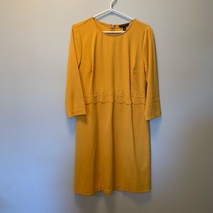 Banana Republic scalloped 3/4 sleeve dress